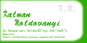 kalman moldovanyi business card